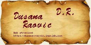 Dušana Raović vizit kartica